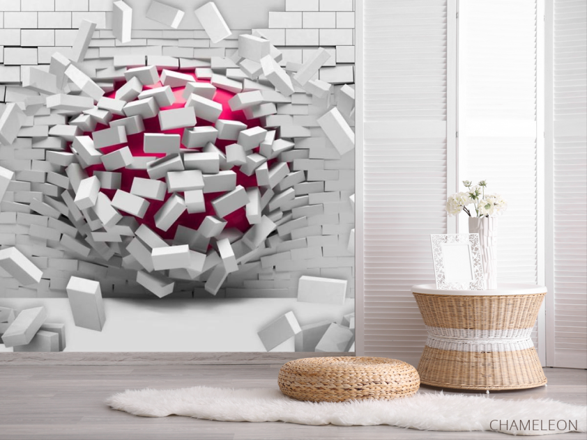 Фотошпалери 3d цегляна стіна - 2