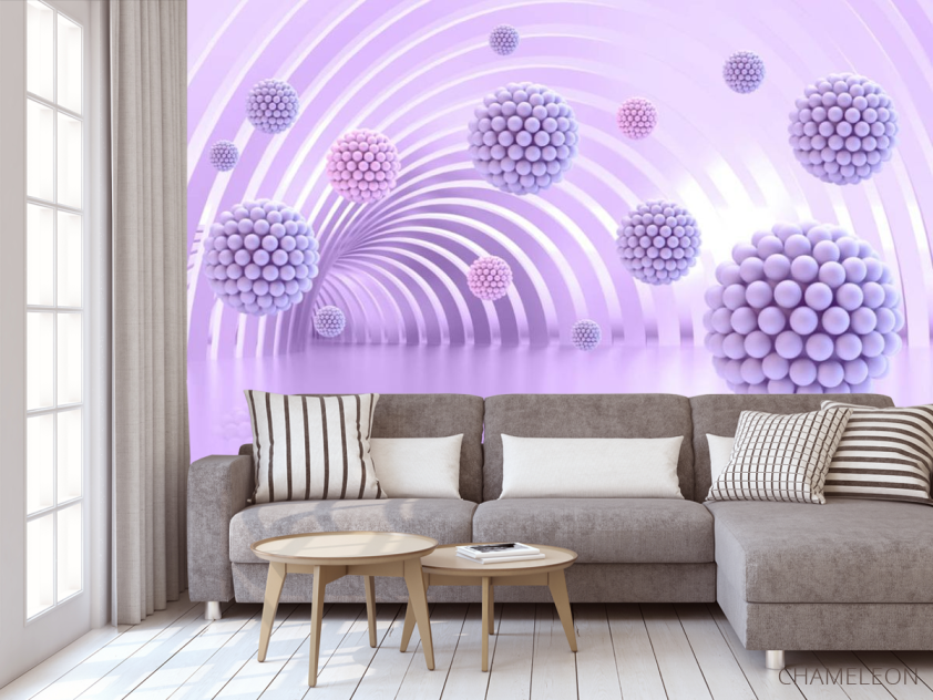 Фотообои Фиолетовые шары - 3