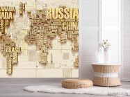 Фотошпалери Карта із золотого тексту - 2