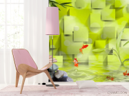 Фотошпалери рибки і 3Д стіна - 4