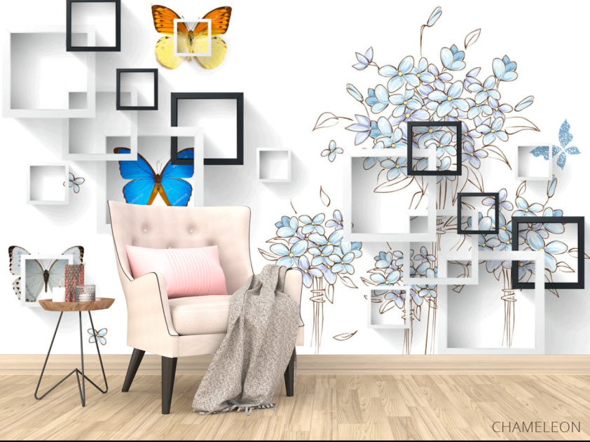 Фотообои 3д рисунок с геометрией - 4