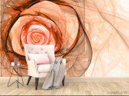 Фотообои Бежевая стилизованная роза - 4