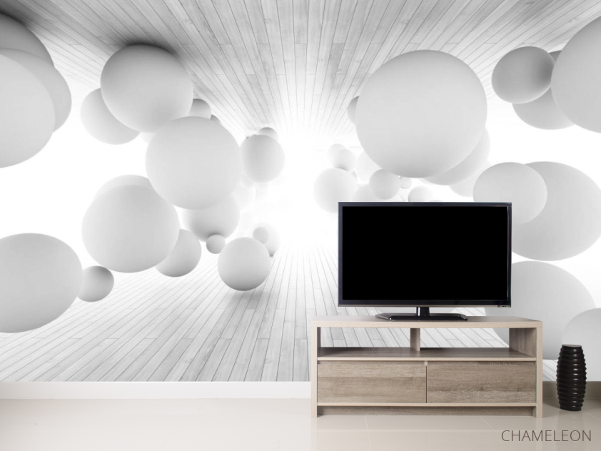 Фотообои Шары серые 3д обьем - 2