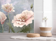 Фотошпалери 3D об'ємні квіти - 2