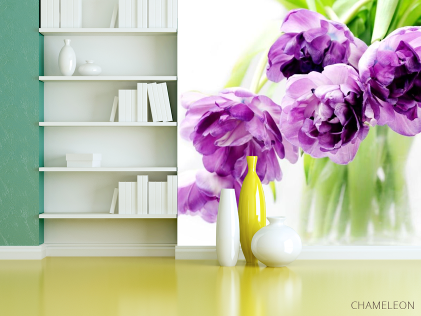 Фотошпалери великі бузкові квіти - 3