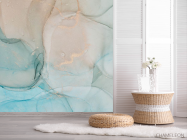 Фотошпалери Блакитний Fluid art - 2