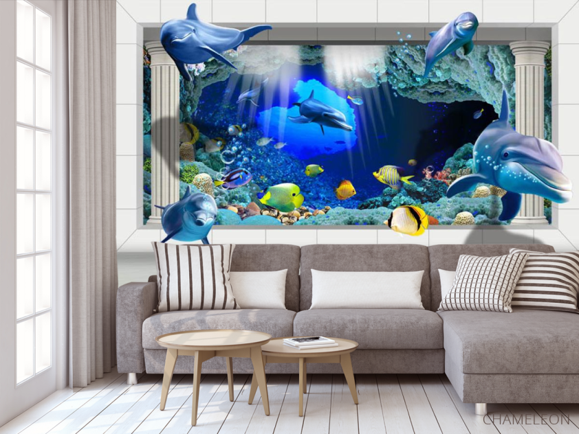 Фотообои дельфины - 3
