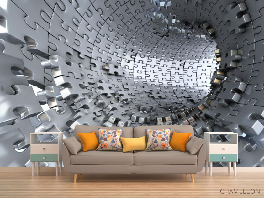 Фотообои Тоннель из пазлов - 1