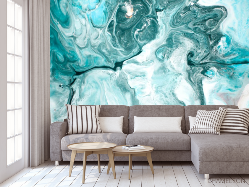 Фотообои Fluid art бирюза - 3