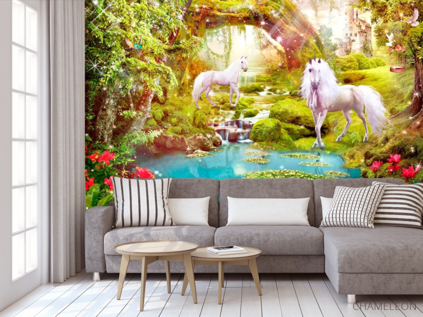 Фотообои Лошади, арка, вода - 3