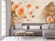 Фотообои Архитектура и розы 3д - 3