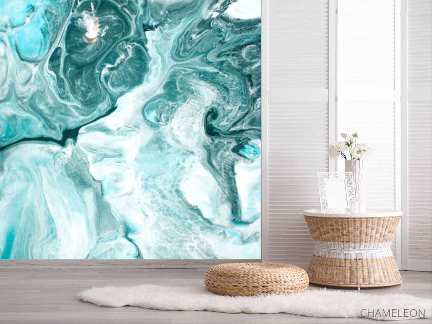Фотошпалери Fluid art Бірюза - 2