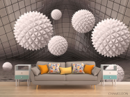 Фотообои Шары 3д на коричневом фоне - 1