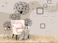 Фотообои Векторные одуванчики - 4