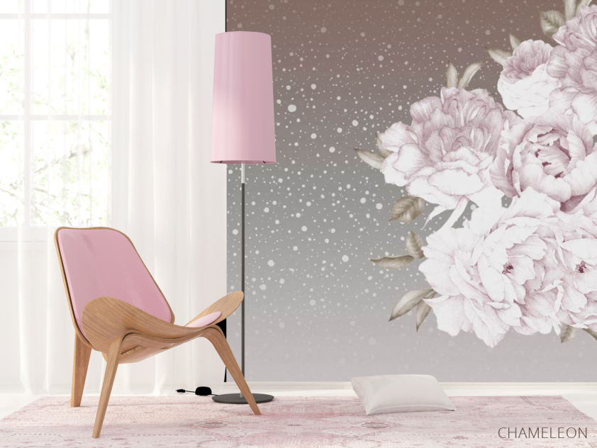 Фотошпалери Квіти на бежевому тлі - 4