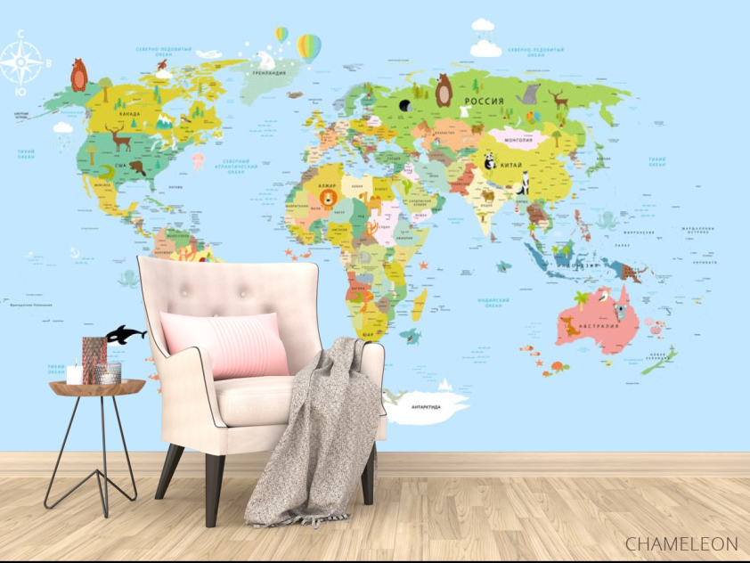 Фотообои Карта в детскую - 4