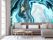 Фотообои Fluid Art голубой - 3