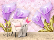Фотообои 3д цветы - 4