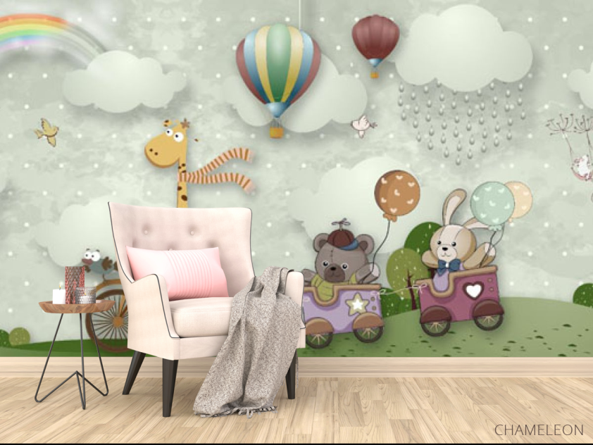 Фотообои Жирафик на велосипеде - 4