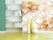 Фотошпалери сучасні 3D Стерео квіти - 3