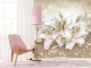 Фотошпалери Золоті лілії 3d - 4