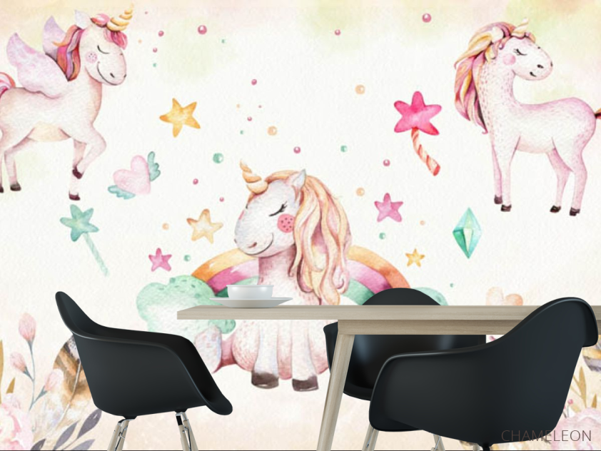 Фотошпалери рожеві єдиноріжки - 1