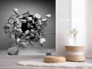 Фотошпалери камені вилітають зі стіни - 2