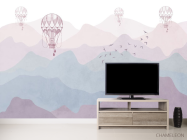 Фотообои Горы розовые в скандинавском стиле - 2