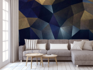 Фотообои 3д стена из ромбов - 3