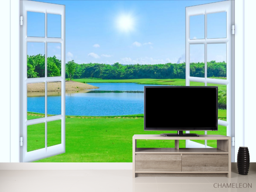 Фотообои озеро за окном - 2