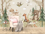 Фотообои Милые лесные животные - 4