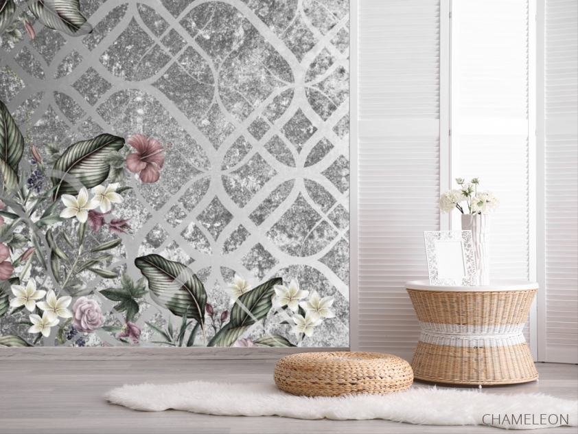 Фотошпалери квіти з візерунком - 2