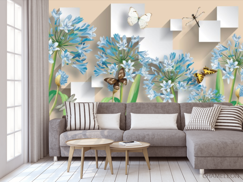 Фотообои 3Д Цветы - 3