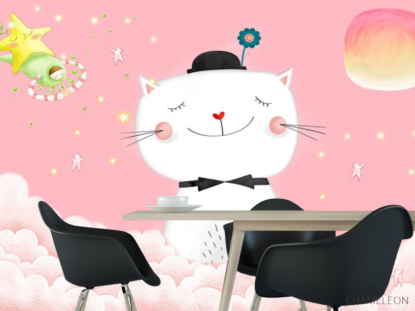 Фотошпалери Рожевий котик - 1