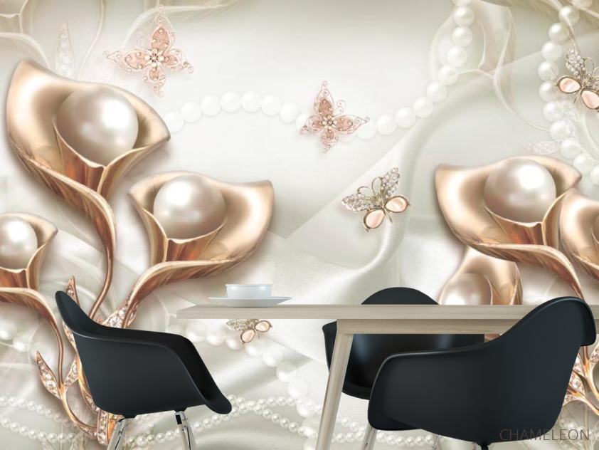 Фотошпалери Абстрактні квіти 3d - 1