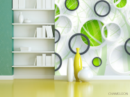 Фотошпалери Зелені кола і дерево - 3