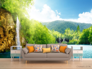 Фотообои водопад в горах - 1