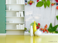 Фотошпалери ягоди на дерев'яному тлі - 3