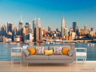 Фотообои Утренний город, причал - 1