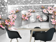 Фотошпалери Тонель з рожевою сакурою - 1