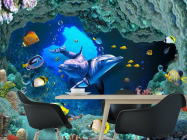 Фотошпалери дельфіни і корали - 1