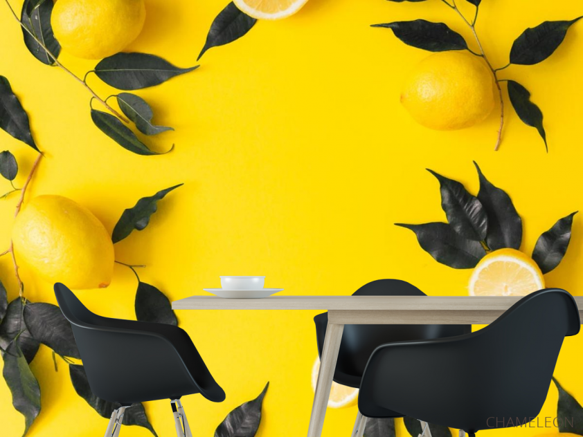 Фотообои желтые с лимоном - 1