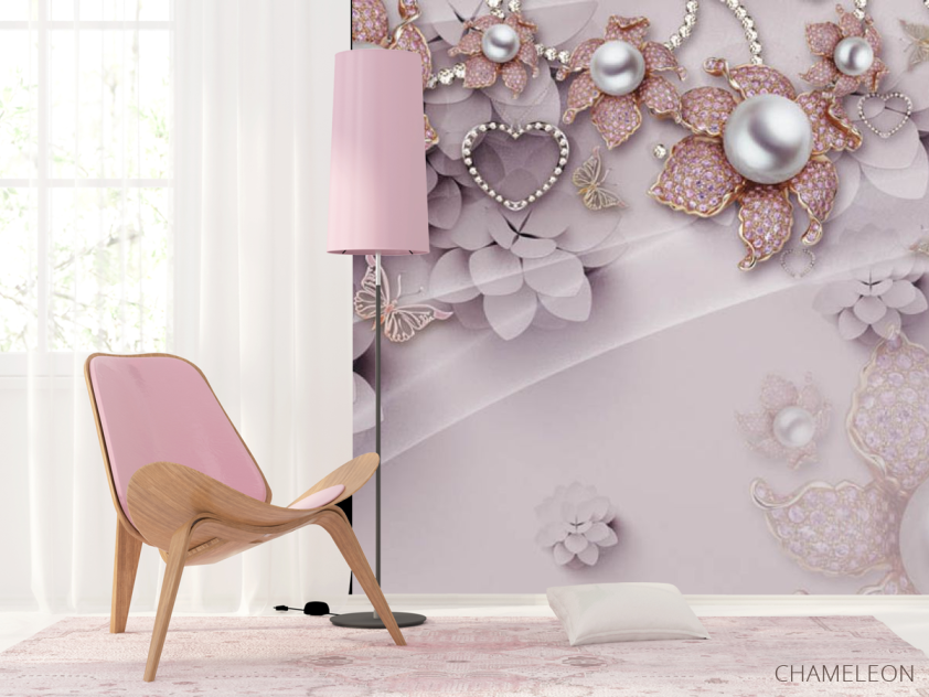 Фотошпалери Рожеві брошки - 4