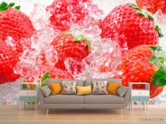 Фотообои Клубника во льду - 1
