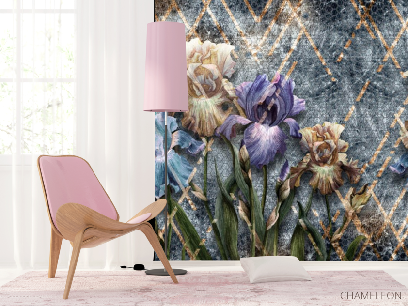 Шпалери Дизайнерські іриси - 4