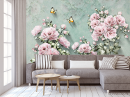 Фотообои Розовые цветы - 3