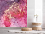 Фотошпалери яскравий рожевий Fluid art - 2