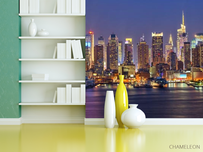 Фотошпалери фіолетовий вечірнє місто - 3