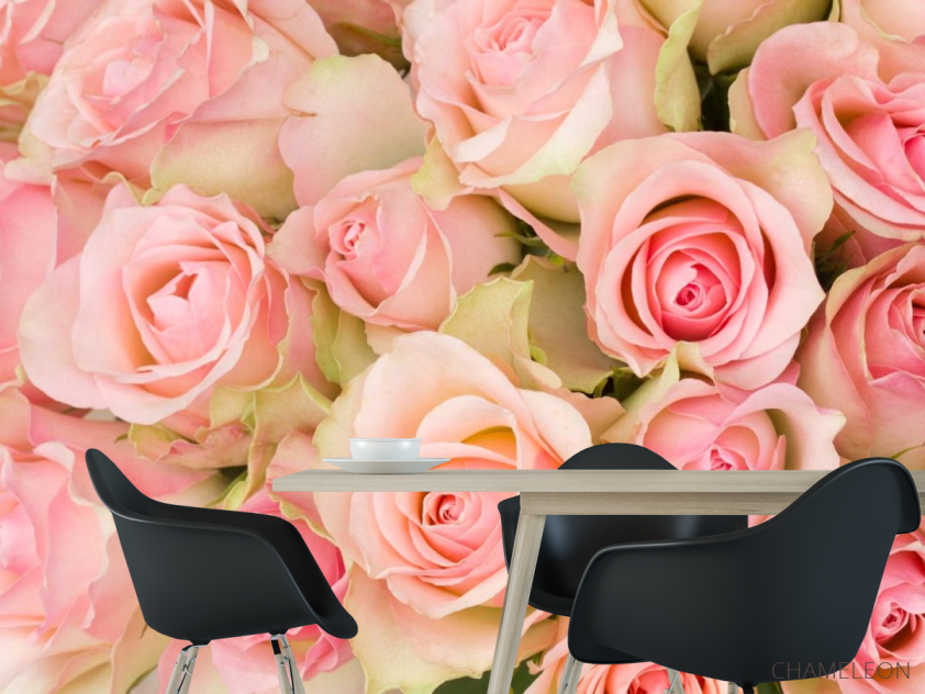 Фотошпалери букет рожевих троянд - 1