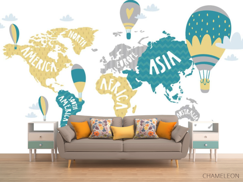 Фотообои Карта детская - 1